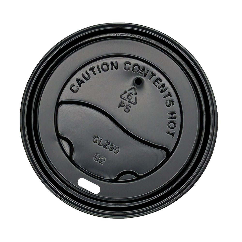 Empress EFHCL-0208-B Travel Lid PS for Paper Hot Cup 8oz Black , 80mm 1000/CS