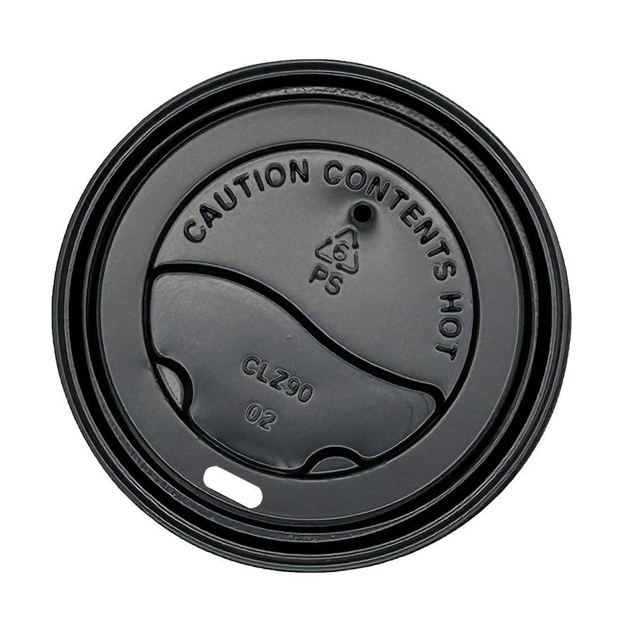 Empress EFHCL-0208-B Travel Lid PS for Paper Hot Cup 8oz Black , 80mm 1000/CS