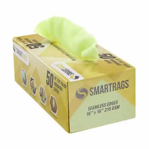 Hospeco M931Y-BX SmartRags Microfiber Towel 16" x 16" , Yellow , 215 GSM 50/BX