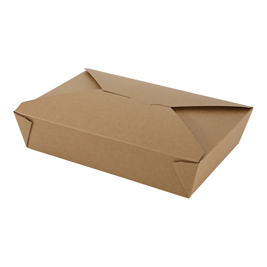 Empress EMPFDBX2-K #2 Kraft Folded Takeout Box 7.75" x 5.5" x 1.875" 200/CS