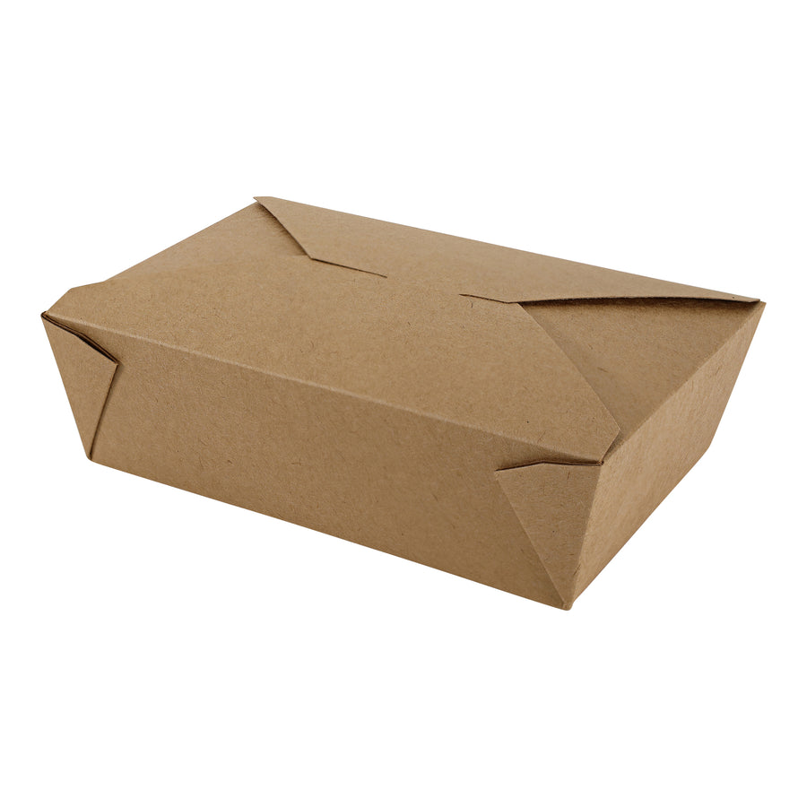 Empress EMPFDBX3-K #3 Kraft Folded Takeout Box 7.75" x 5.5" x 2.5" 200/CS
