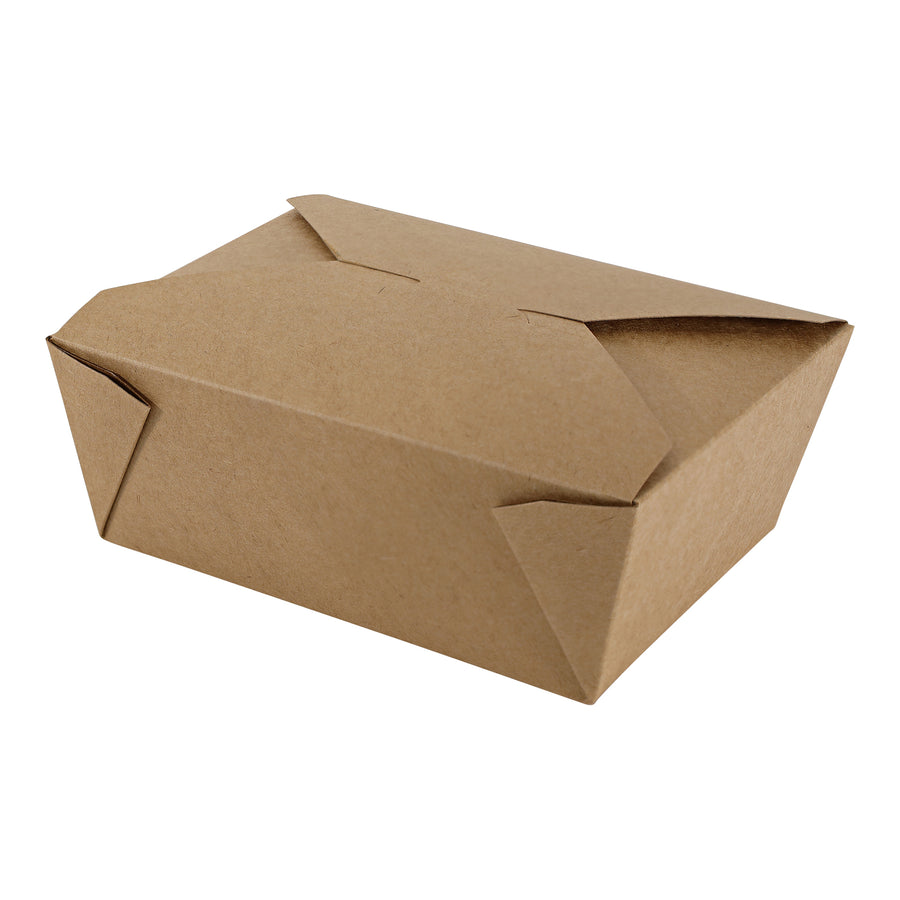 Empress EMPFDBX8-K #8 Kraft Folded Takeout Box 6" x 4.75" x 2.5" 300/CS