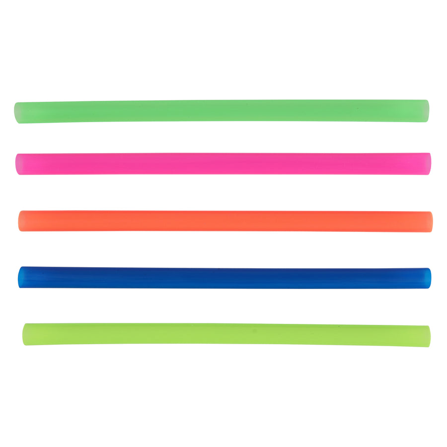 Empress E9BOBA-NE Mixed Neon Colossal Boba Straw 9" , 12mm Diameter, Wrapped 2000/CS