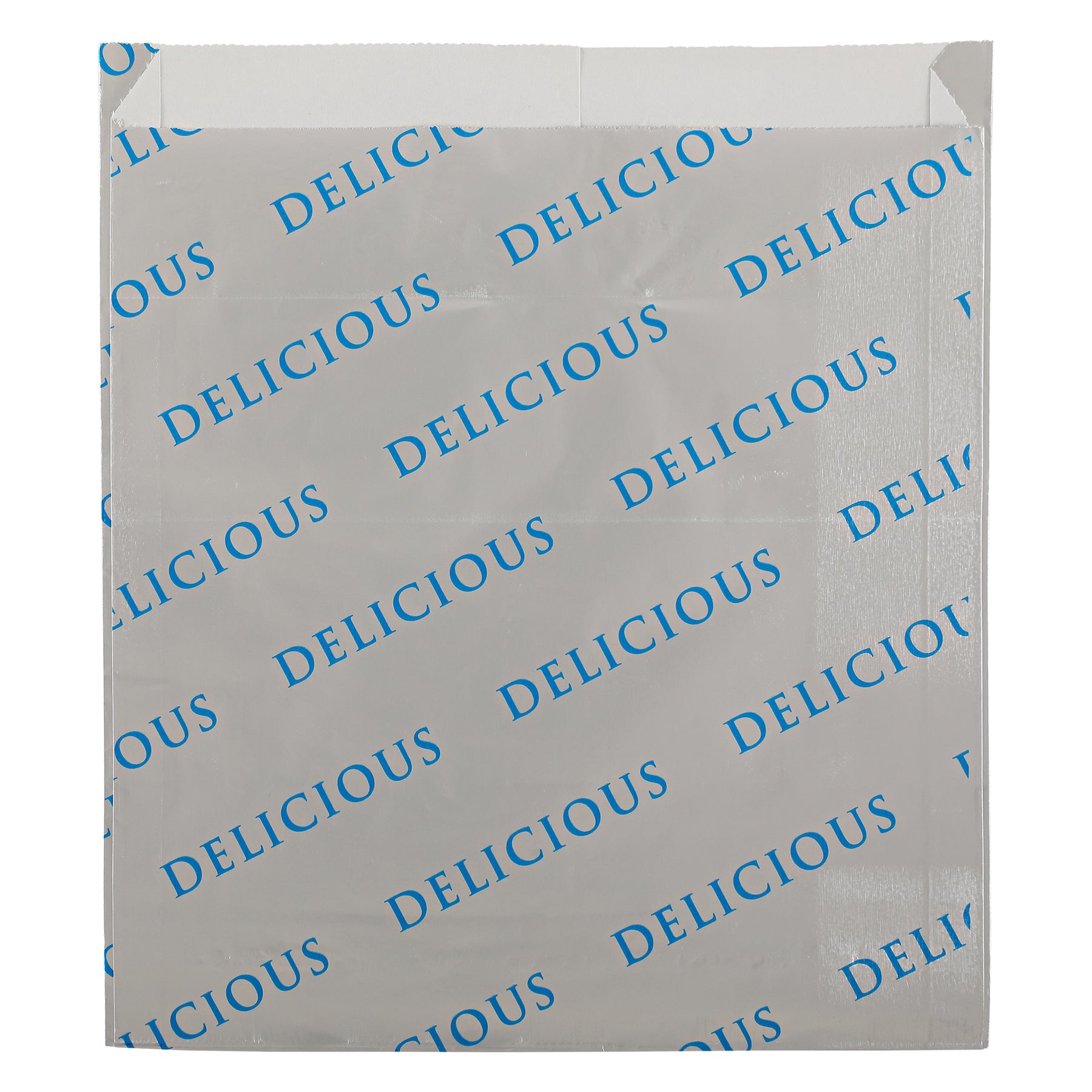 Empress EMFB600765D Foil/Paper Bag, 6.5 mic "Delicious" Print 6"x0.75"x6.5" 1000/CS