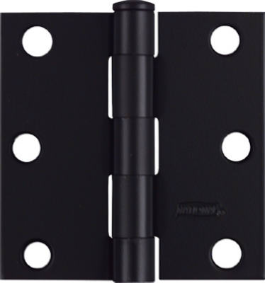 3x3BLK SQ Corn DR Hinge