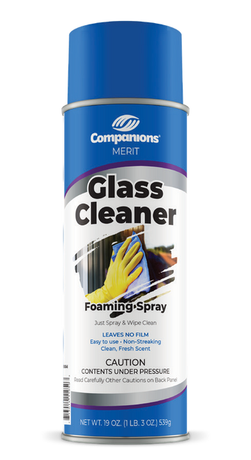 Companions UCM-AERGC Aerosol - Glass Cleaner 19 oz, White Foam 12/CS