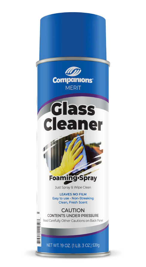 Companions UCM-AERGC Aerosol - Glass Cleaner 19 oz, White Foam 12/CS