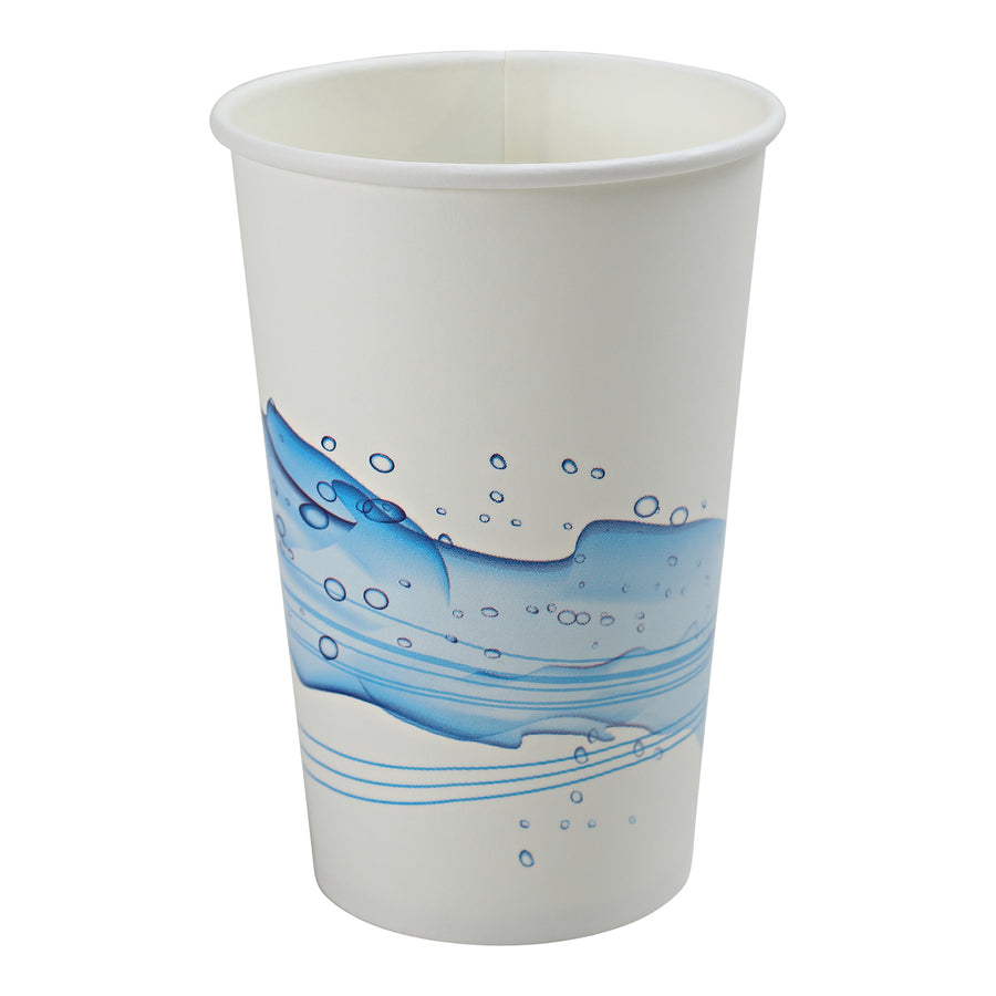 Empress ECC16-P Paper Cold Cup 16 oz , "Cool Wave" Stock Print 1000/CS
