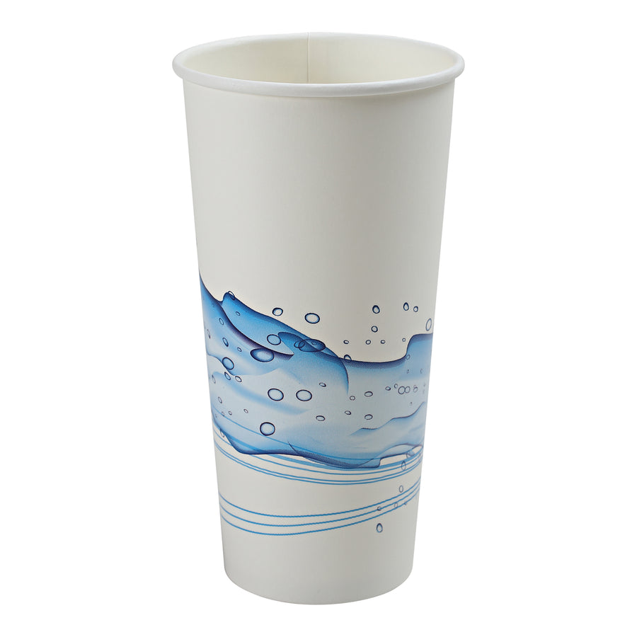 Empress ECC22-P Paper Cold Cup 22 oz , "Cool Wave" Stock Print 1000/CS