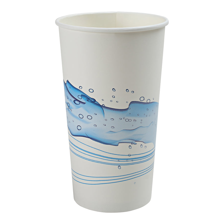 Empress ECC44-P Paper Cold Cup 44 oz , "Cool Wave" Stock Print 500/CS