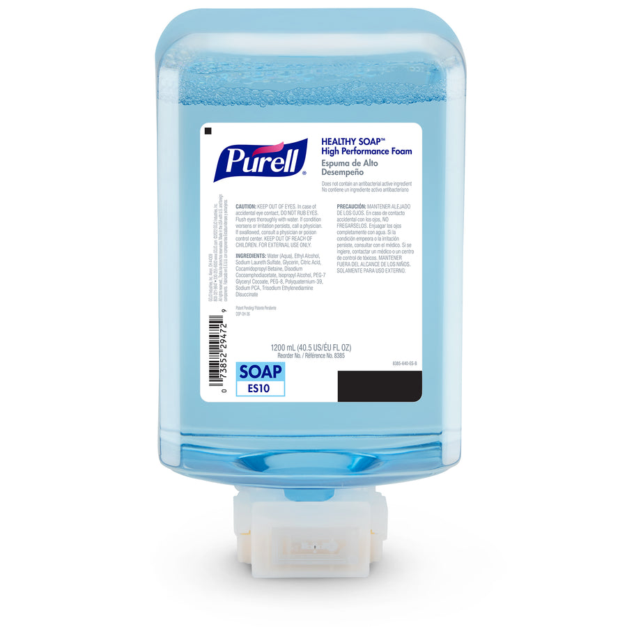Gojo 8385-02 ES10 Purell Healthy Soap w/ Clean 1200 ml, Clear, Plastic Frag Free 2/CS