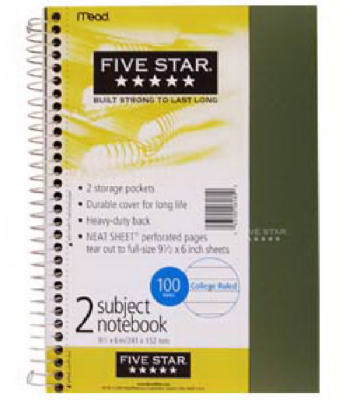 100CT WHT Notebook