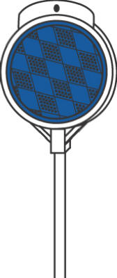 48" BLU Driveway Marker
