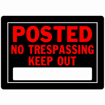10x14 Post No Tres Sign