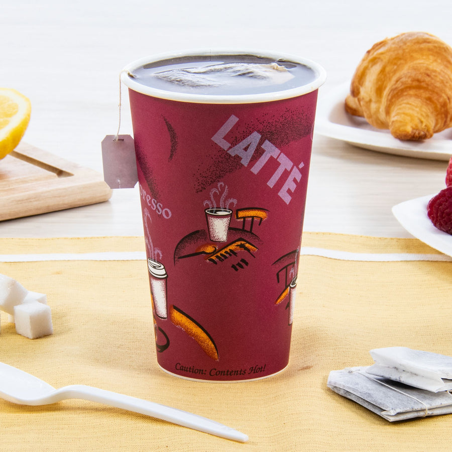 Solo Cup OF16BI-0041 Perfect Pak Paper Hot Cup SSP 16 oz , Bistro 300/CS