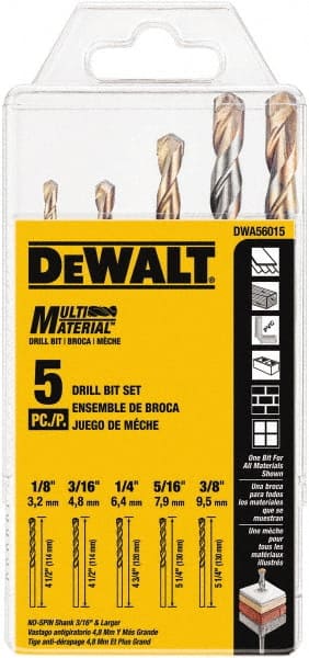 Dewalt Accessories DWA56015 5PC Multi Drill Bit Set