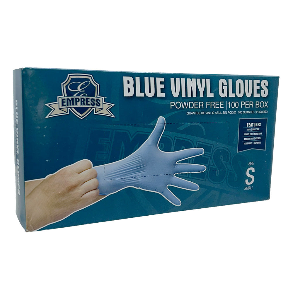 Empress EVPFS7001BLU Vinyl Glove Powder Free Small , Blue 1000/CS