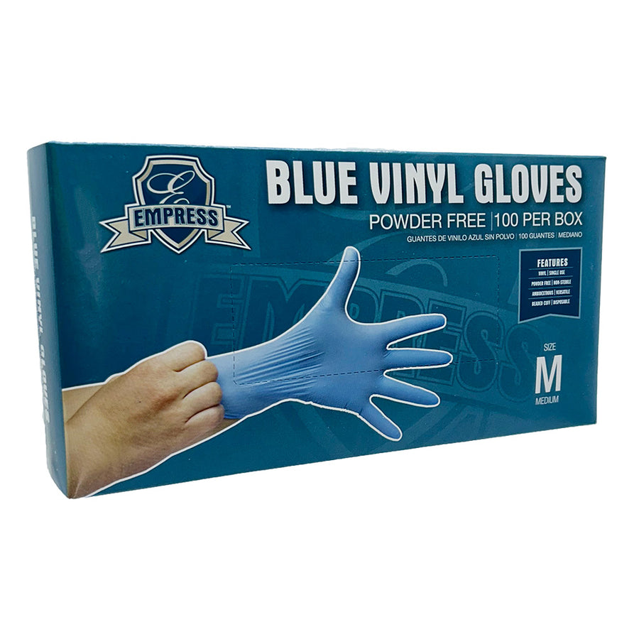 Empress EVPFM7002BLU Vinyl Glove Powder Free Medium , Blue 1000/CS