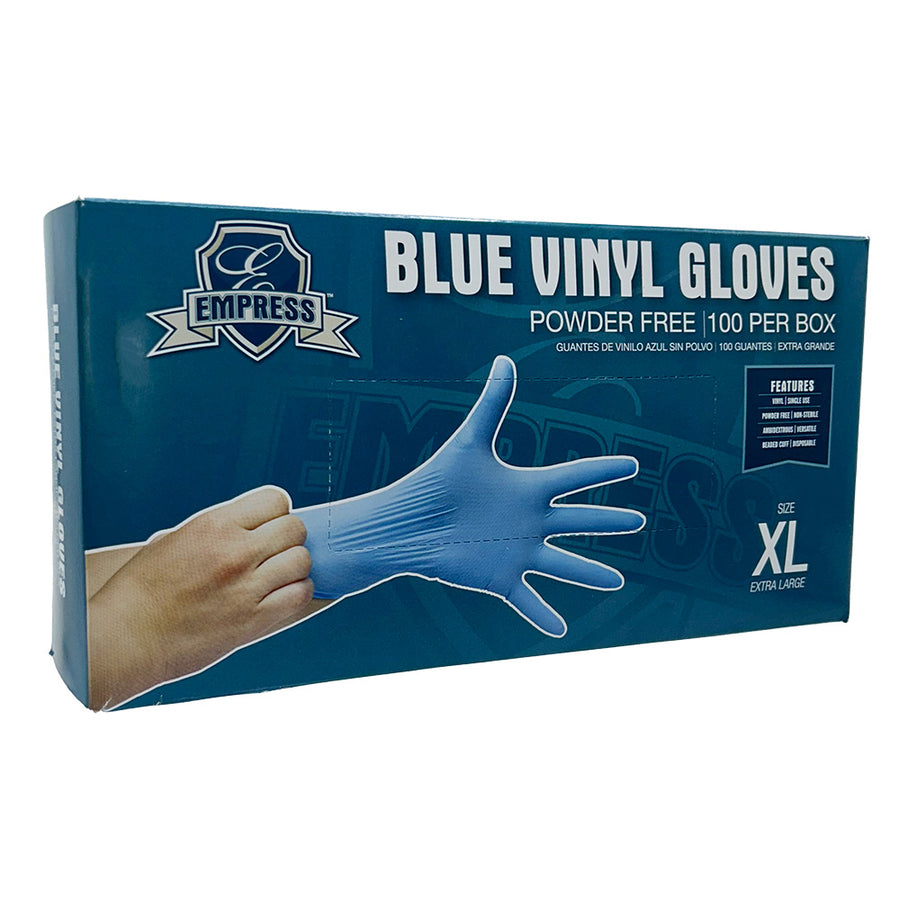 Empress EVPFXL7004BLU Vinyl Glove Powder Free X-Large , Blue 1000/CS