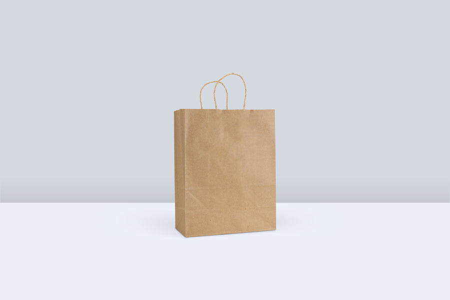 Reddi-2-GO KRFTW10513 Reddi-2-Go Twist Handle Paper Bag 10" x 5" x 13" , Kraft , 60# 250/CS