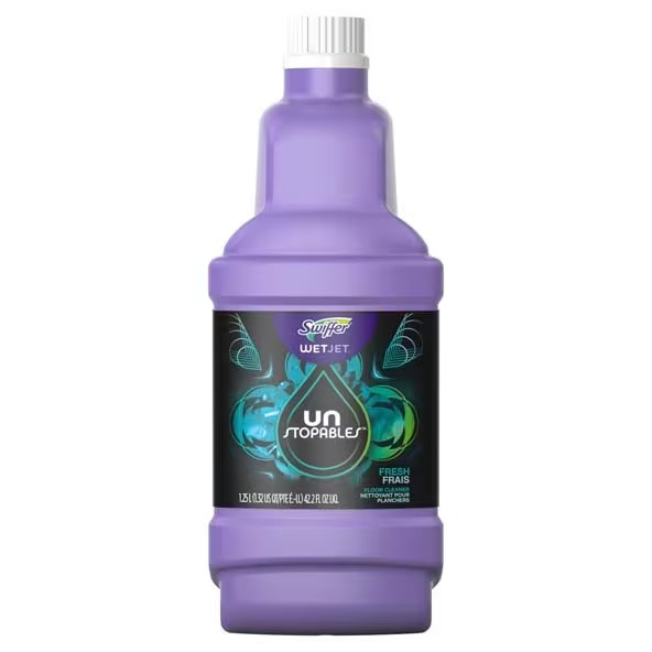 P&g Professional 61297 Swiffer WetJet Floor Cleaner Refill 42.2 oz Unstopables Fresh Scent 4/CS