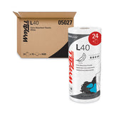 Wypall 5027 L40 Towels, Small Roll, 10 2/5 X 11, White, 70/roll, 24 Rolls/carton 2
