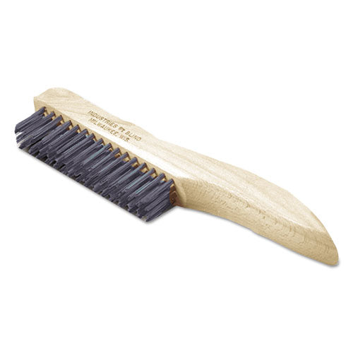 Abilityone 7920002691259 7920002691259, SKILCRAFT Stainless Steel Brush, Stainless Steel Bristles, 10.5" Brush, 10.5" Tan Plastic Handle