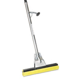 Abilityone 7920013837799 Skilcraft Industrial Steel Mop, 12" Wide Yellow Cellulose Head, 52" Sliver Steel Handle