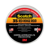 3M 10810-DL-2W Scotch 35 Vinyl Electrical Color Coding Tape, 3" Core, 0.75" X 66 Ft, Red 2