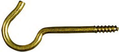 2PK #6 BRS Ceiling Hook
