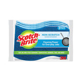 Scotch-Brite MP-3-8-D Non-Scratch Multi-Purpose Scrub Sponge, 4.4 X 2.6, 0.8" Thick, Blue, 3/pack 2