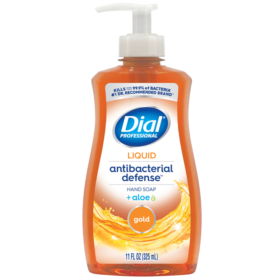 Dial 35470 DialPro Gold Liquid Hand Soap 11 oz , Antibacterial Pump Bottle 12/CS