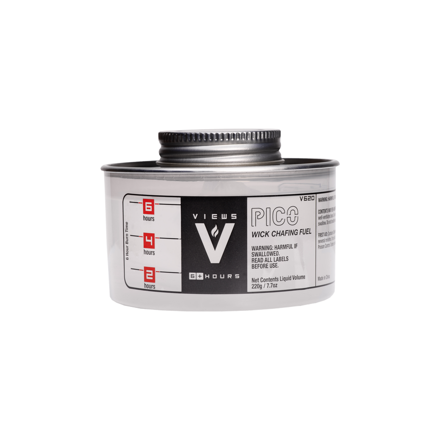 Leolight V620 LeoLight 6 Hour View Clear Can Screw Top Wick Chafing Fuel , Black 24/CS