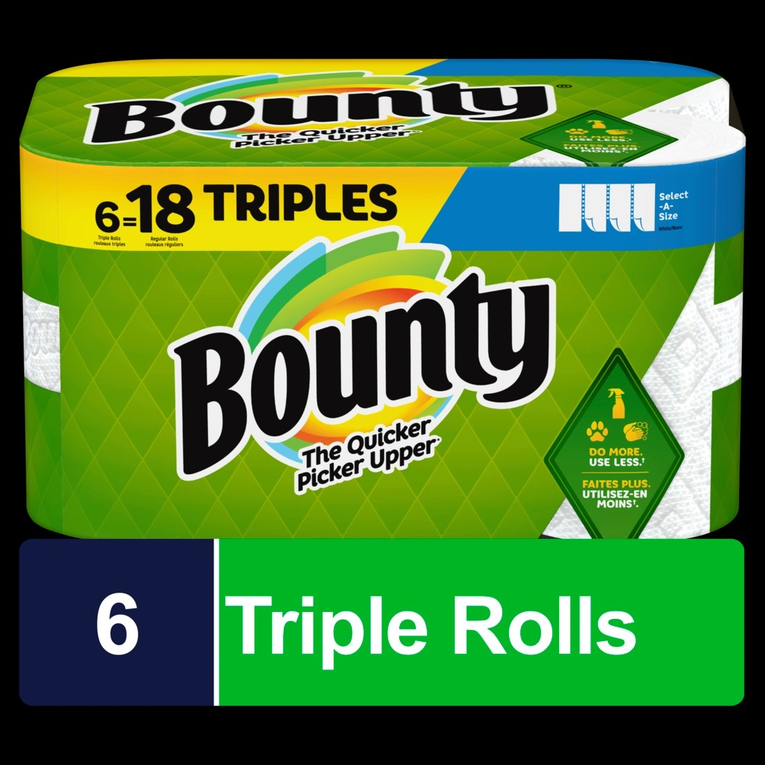 P&g Professional 15703 Bounty Select-A-Size Paper Towels White, 6 Mega Rolls