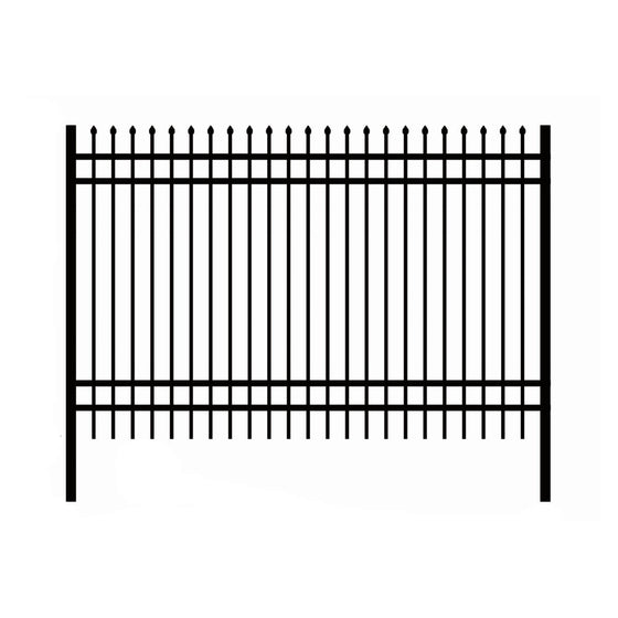 10x7 ft Steel Fence with 4 Rails, 30 Panels