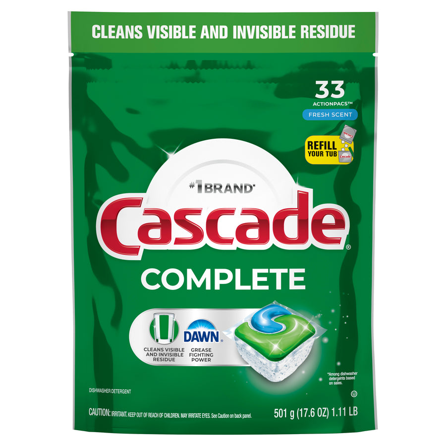 P&g Professional 15518 Cascade Action Pacs 33 Count Complete Fresh Scent 4/CS