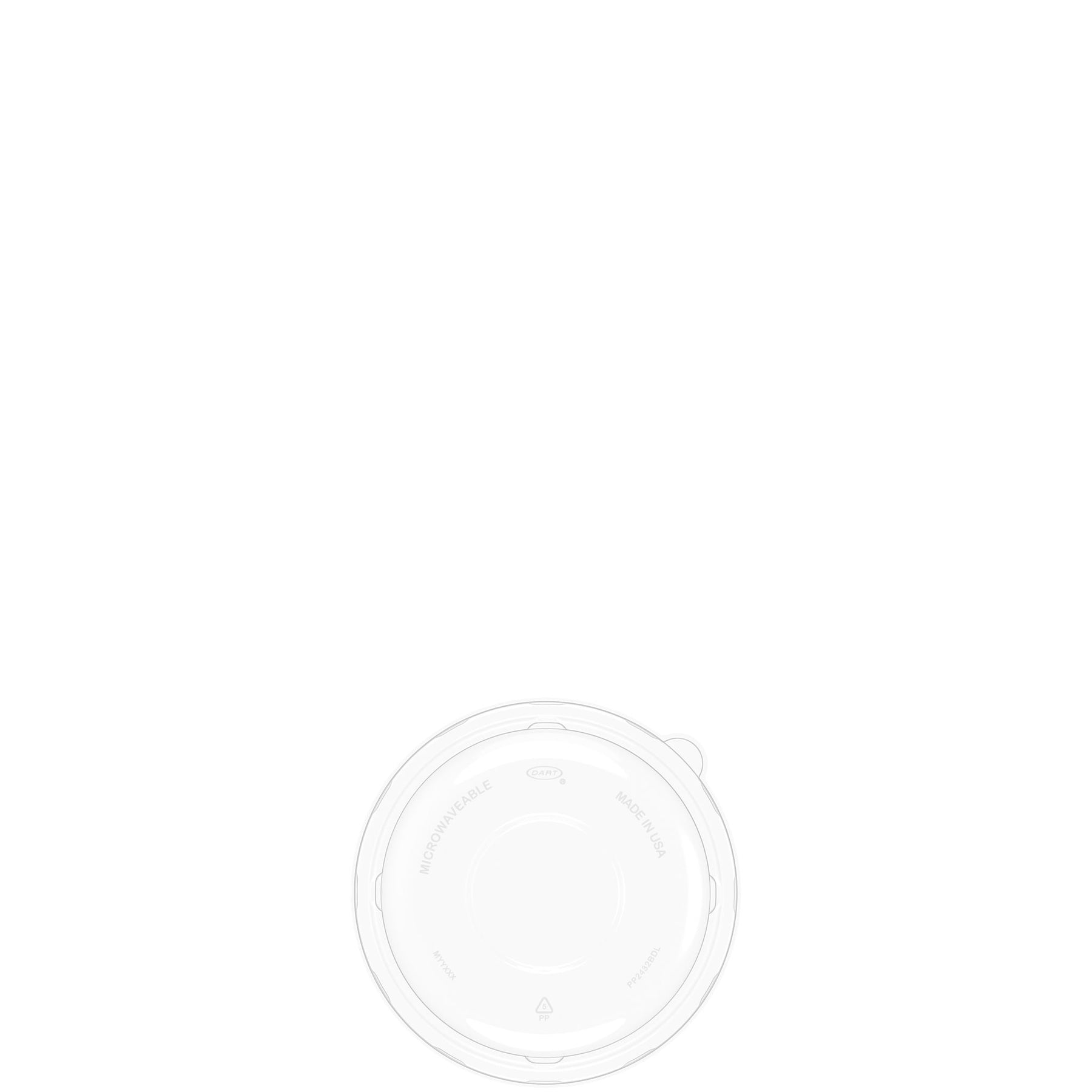 Dart PP2432BDL PP Plastic Round Dome Lid Clear For 24-32 oz 300/CS
