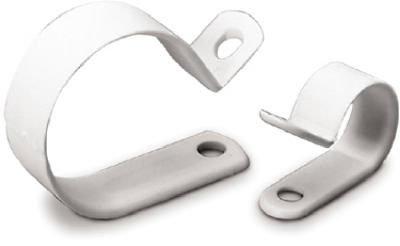 12PK 1/2"WHT Plas Clamp