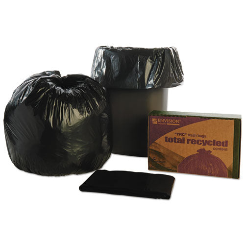 Abilityone 8105013862323 8105013862323, Skilcraft Recycled Content Trash Can Liners, 33 Gal, 1.5 Mil, 33" X 40", Black/brown, 100/box