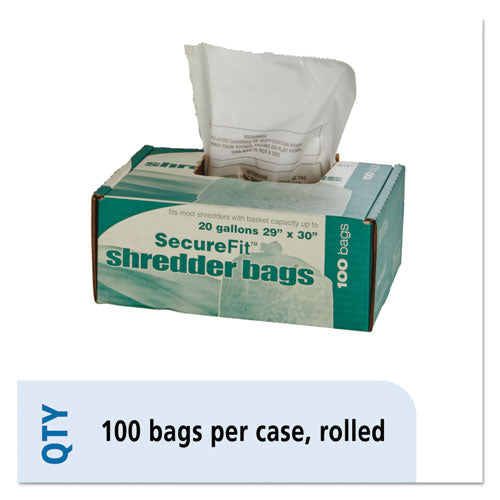 Abilityone 8105013994791 8105013994791, Heavy-Duty Shredder Bags, 20 Gal Capacity, 100/bx