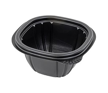 Genpak GAB008-3L Black 8 oz. Bowl Polypropylene , 4.5" x 4.5" x 1.63" 800/CS
