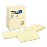 Highland 6559 Self-Stick Notes, 3" x 5", Yellow, 100 Sheets/Pad, 12 Pads/Pack 2