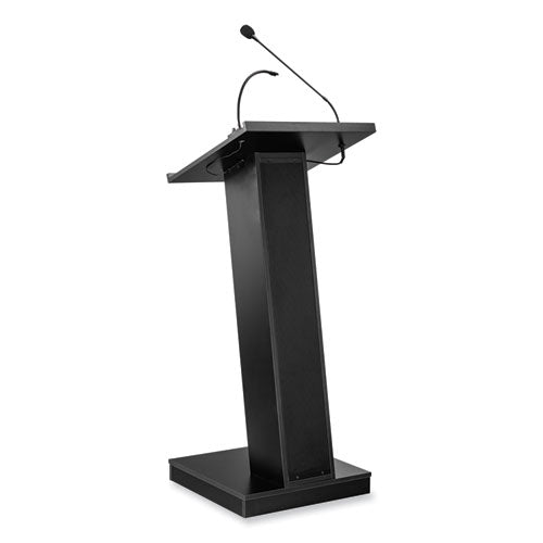 Oklahoma Sound ZED ZED Lectern with Speaker, 19.75 x 19.75 x 49, Black