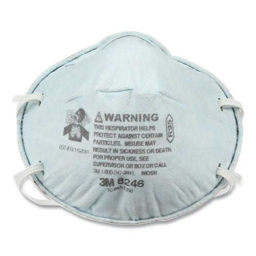 3M 8246 Particulate Respirator 8246, R95, Standard Size, 120/Carton