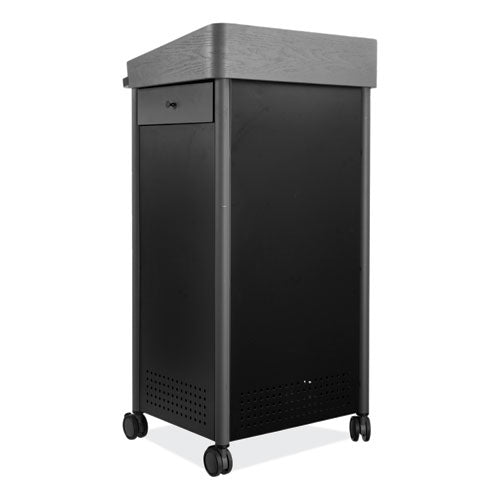 Oklahoma Sound GSL Greystone Lectern, 23.5 x 19.25 x 45.5, Charcoal Gray