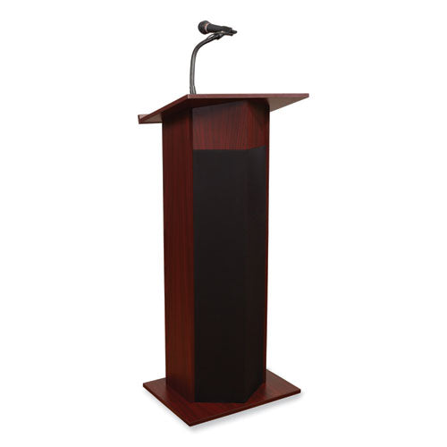 Oklahoma Sound 111PLSMY Power Plus Lectern, 22 x 17 x 46, Mahogany