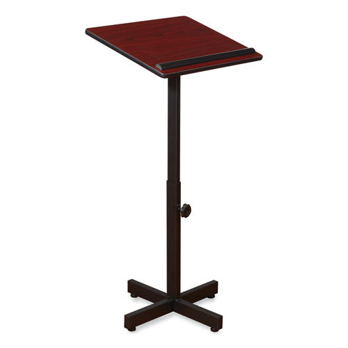 Oklahoma Sound 70MY Portable Presentation Lectern Stand, 20 x 18.25 x 44, Mahogany