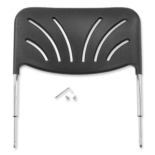 NPS 6600B Backrest for NPS 6600 Series Elephant Z-Stools, 16.25 x 4.5 x 19, Plastic/Steel, Black