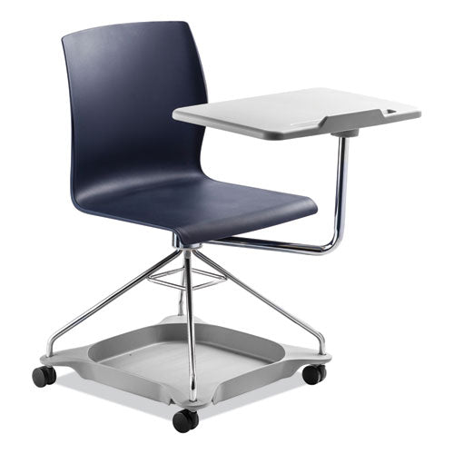 NPS COGO04 CoGo Mobile Tablet Chair, Supports Up to 440 lb, 18.75" Seat Height, Blue Seat, Blue Back, Chrome Frame