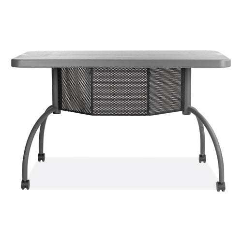 Oklahoma Sound TWPD Teacher's WorkPod Desk, 48" x 24" x 30", Charcoal Slate